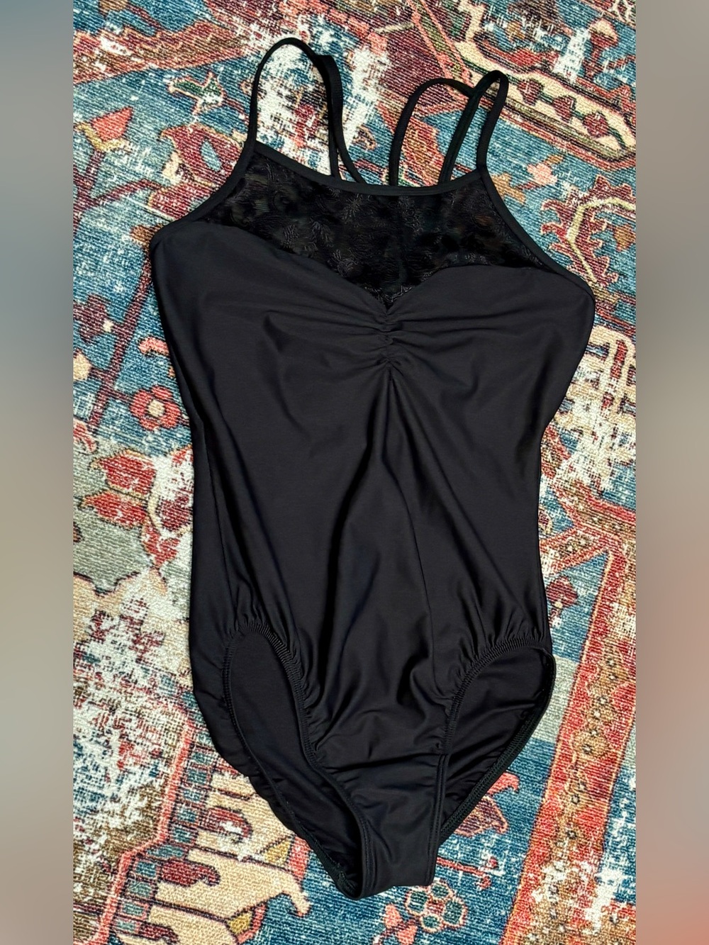 MotionWear leotard paisley lace with cage style strap
Medium Adult